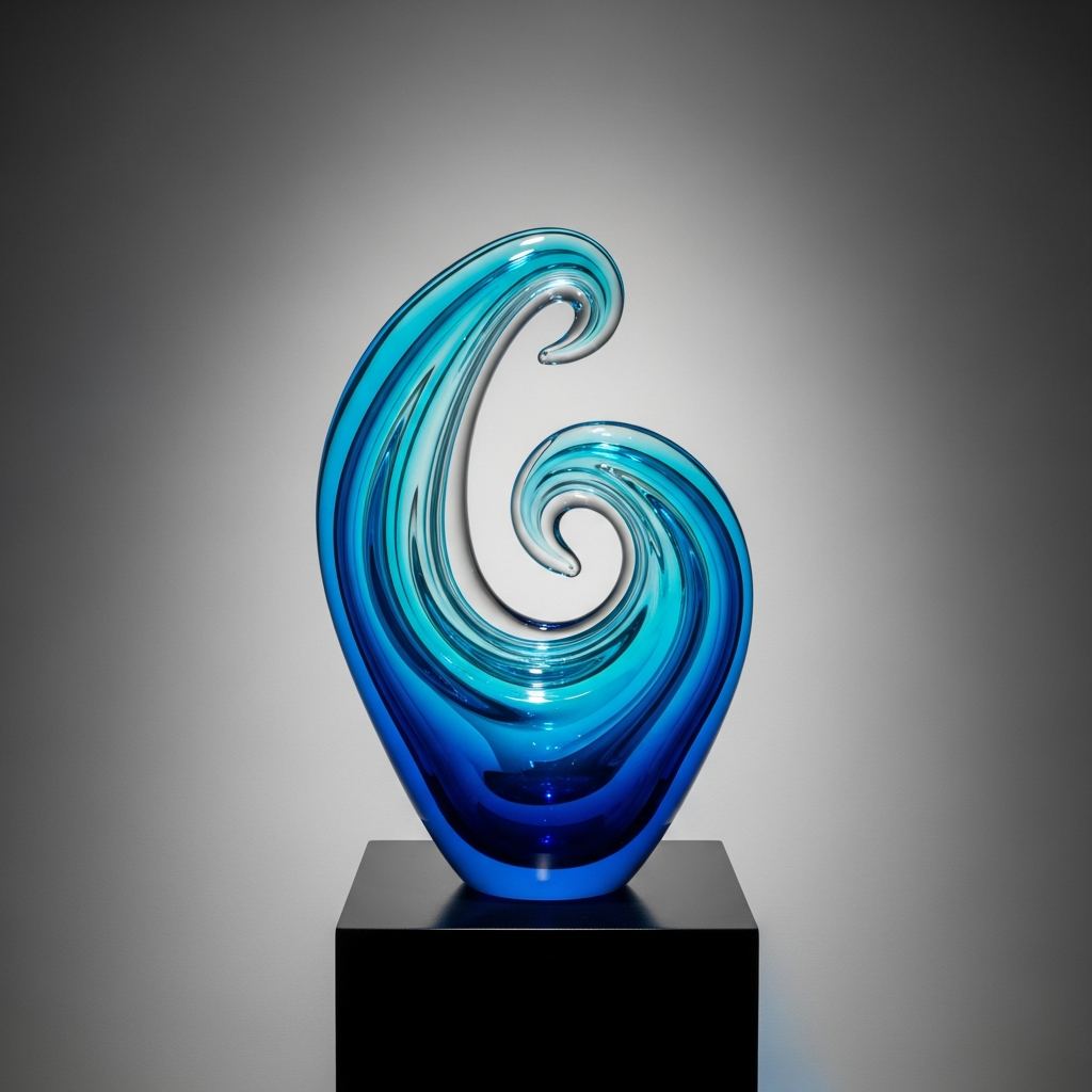 Sculpture Verre Souffle — Oceane